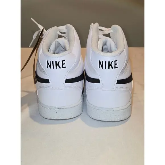 Nike Court Vision Mid Next Nature Black White Men’s Size 12 DN3577-101 Sneakers